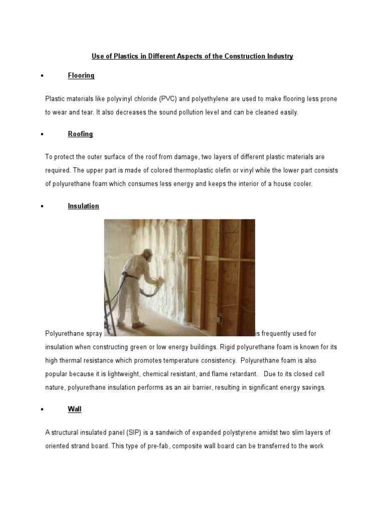 Applications of Plastics in Construction | PDF | Plastic | Polyvinyl ...