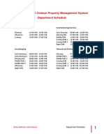 Department Schedule