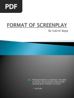 Format of Screenplay