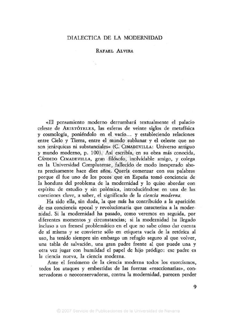 Dialéctica de la Modernidad y Ciencia | PDF | Immanuel Kant | Verdad