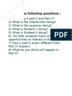 Answer The Following Questions