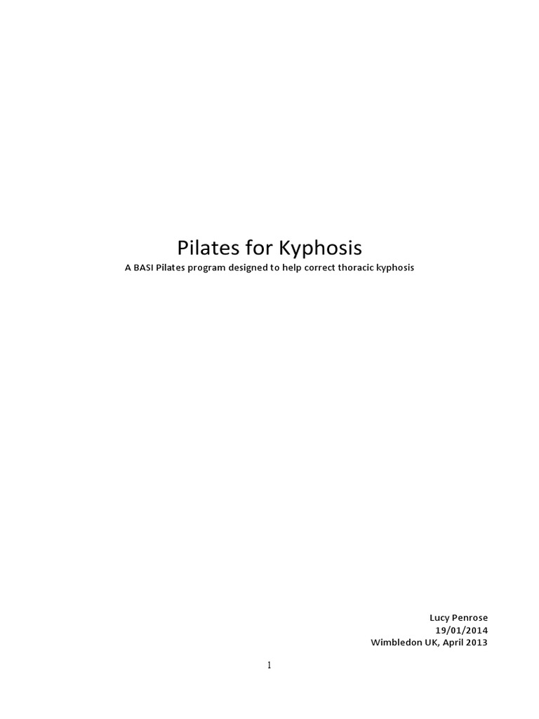 Pilates For Kyphosis PDF Vertebral Column Skeletal System