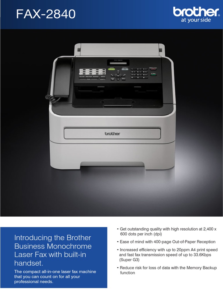 Brother Fax 2840 Fax Printer