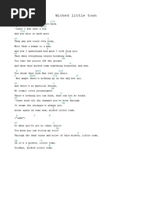 Wicked Little Town Chords