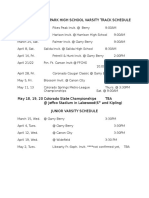 2017 Woodland Park High School Track Schedule
