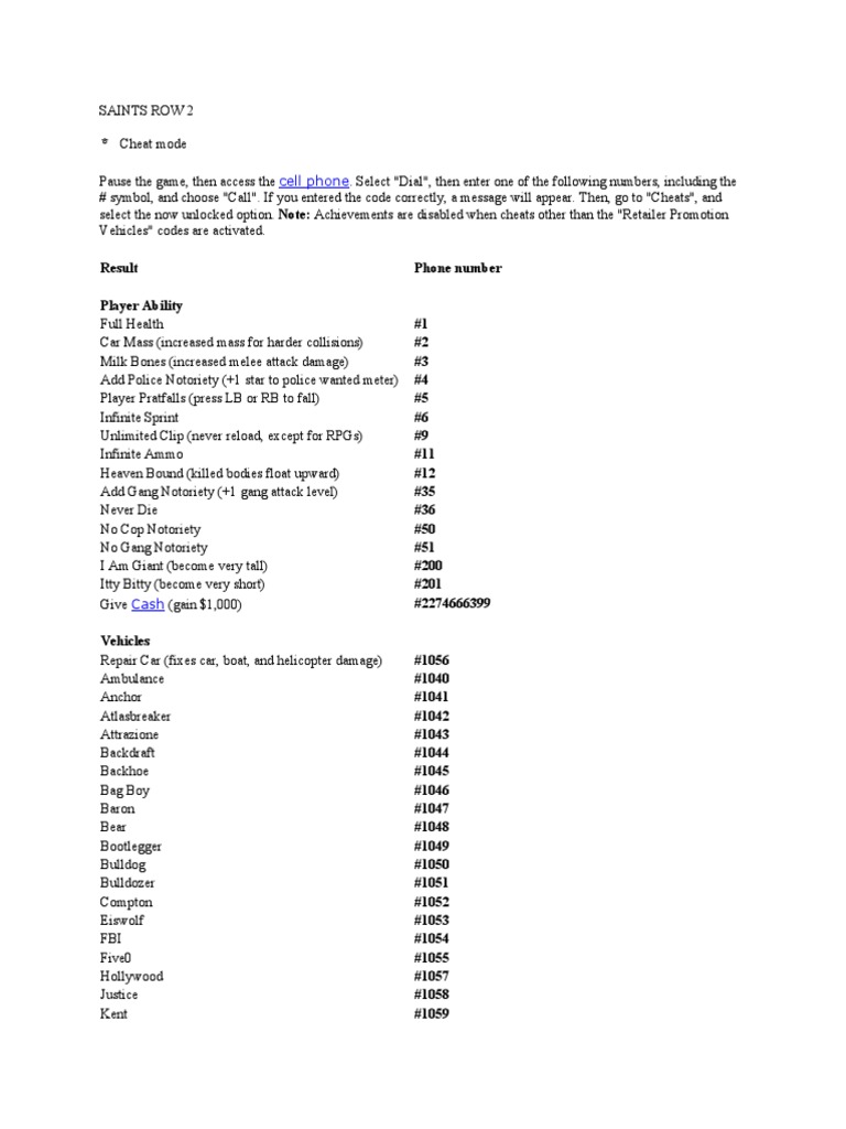 Saints Row 2 | PDF