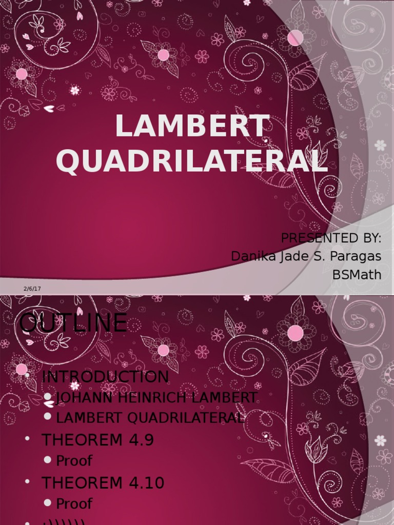 Lambert Quadrilateral Download Free PDF Hyperbolic Geometry Geometry