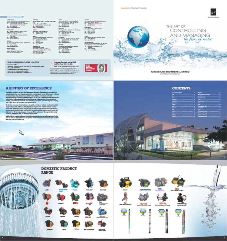 Kirloskar Domestic Pumps | PDF | Capacitor | Pipe (Fluid Conveyance)