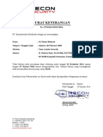 Surat Keterangan Pengalaman Kerja