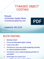 Activity-Based Object Costing: Mulyadi Universitas Gadjah Mada