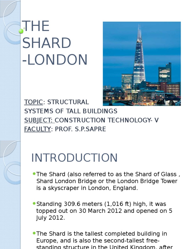 The Shard: Structural Overview and Details | PDF | Deep Foundation ...