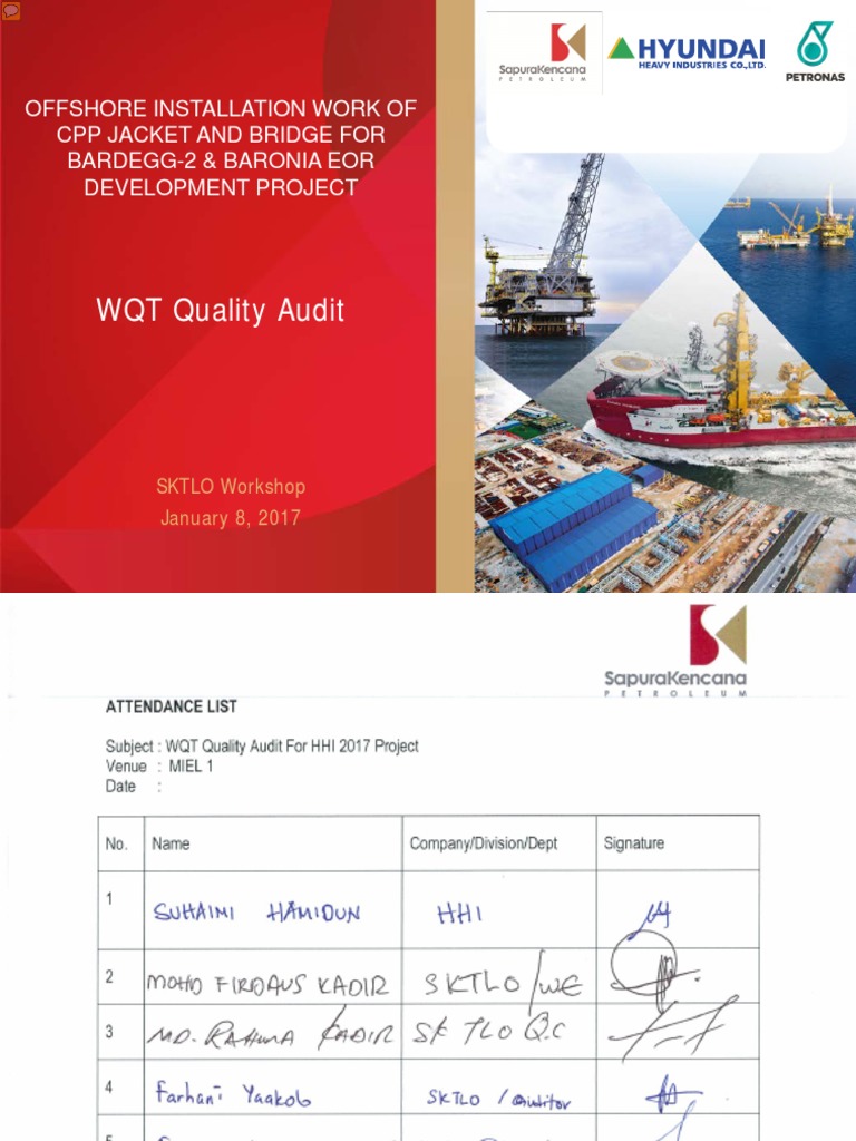 Offshore Installation Audit Report | PDF | Business | Accounting And Audit