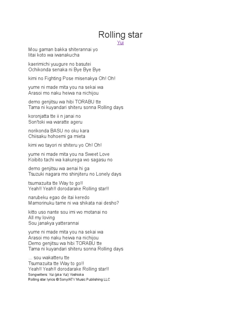 YUI『Rolling Star』歌詞の真意｜BLEACH名曲の深層