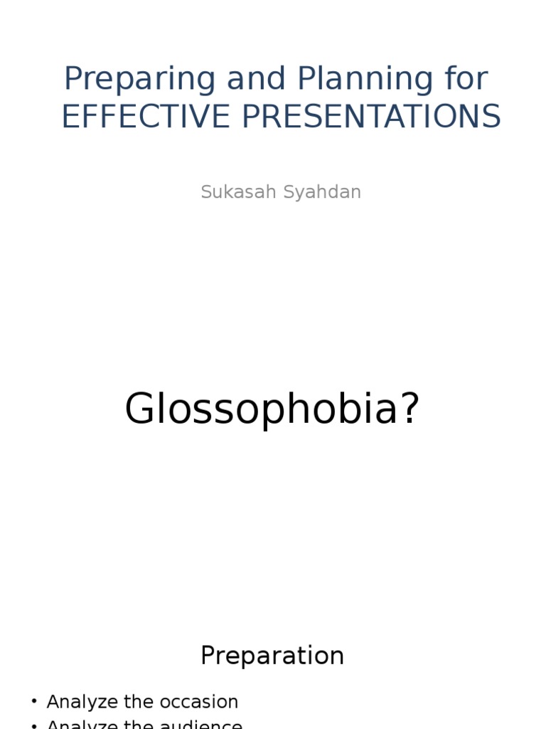 Effective Presentation Planning Guide | PDF | Attention | Semiotics