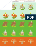 Woodland Birthday Stickers