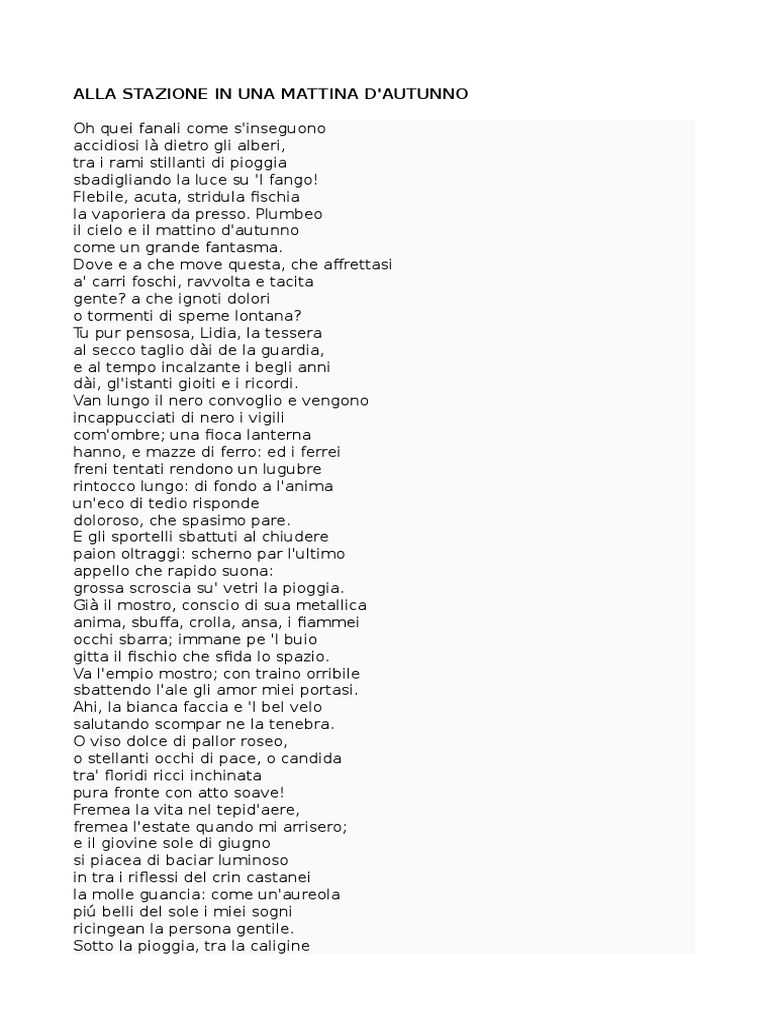 Alla Stazione In Una Mattina D