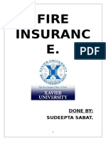 Fire Insuranc E.: Done By: Sudeepta Sabat