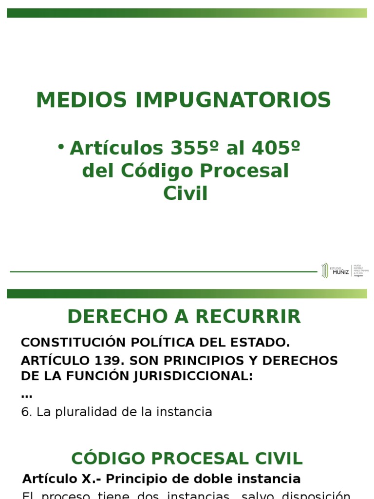 Medios Impugnatorios en Proceso Civil | PDF | Ley procesal | Caso de ley