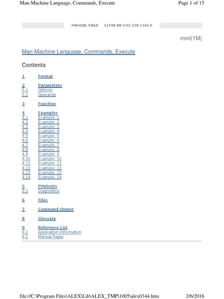 MML Command Execute PDF | PDF | Command Line Interface | File Format