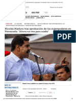 Nicolás Maduro Tras Aprobación de Los Superpoderes en Venezuela