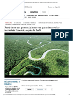 Perú Tiene Un Potencial Enorme Para Desarrollar Industria Forestal