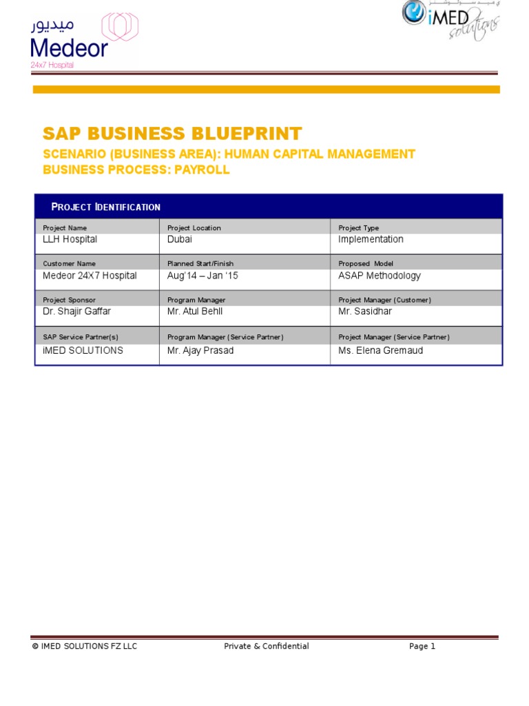 SAP MH02 HCM Payroll Business Blue Print V Payroll Salary Free 30