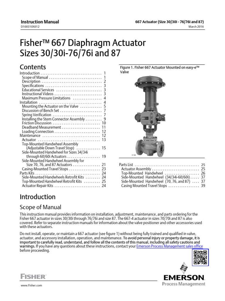 IOM_Fisher667Sizes30_30i76_76iand87 Valve Actuator