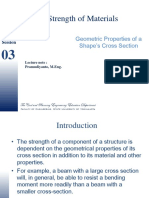 03 Strength of Materials Geometrical Properties of A Shapes Cross Section