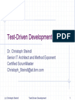 Test-Driven Development: Dr. Christoph Steindl Senior It Architect and Method Exponent Certified Scrummaster