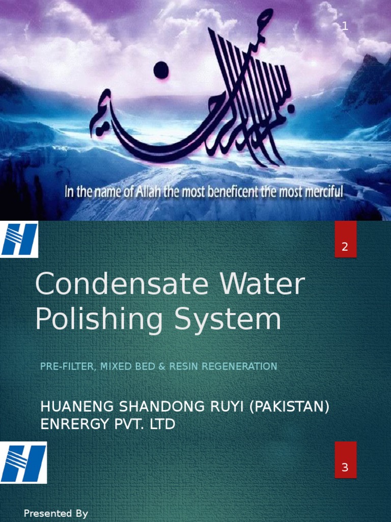 Condensate Water Polishing System Caldera Filtración