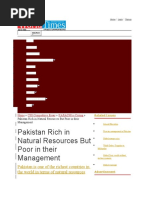 14.pakistan Rich in Natural Resources But Poor in Their Management