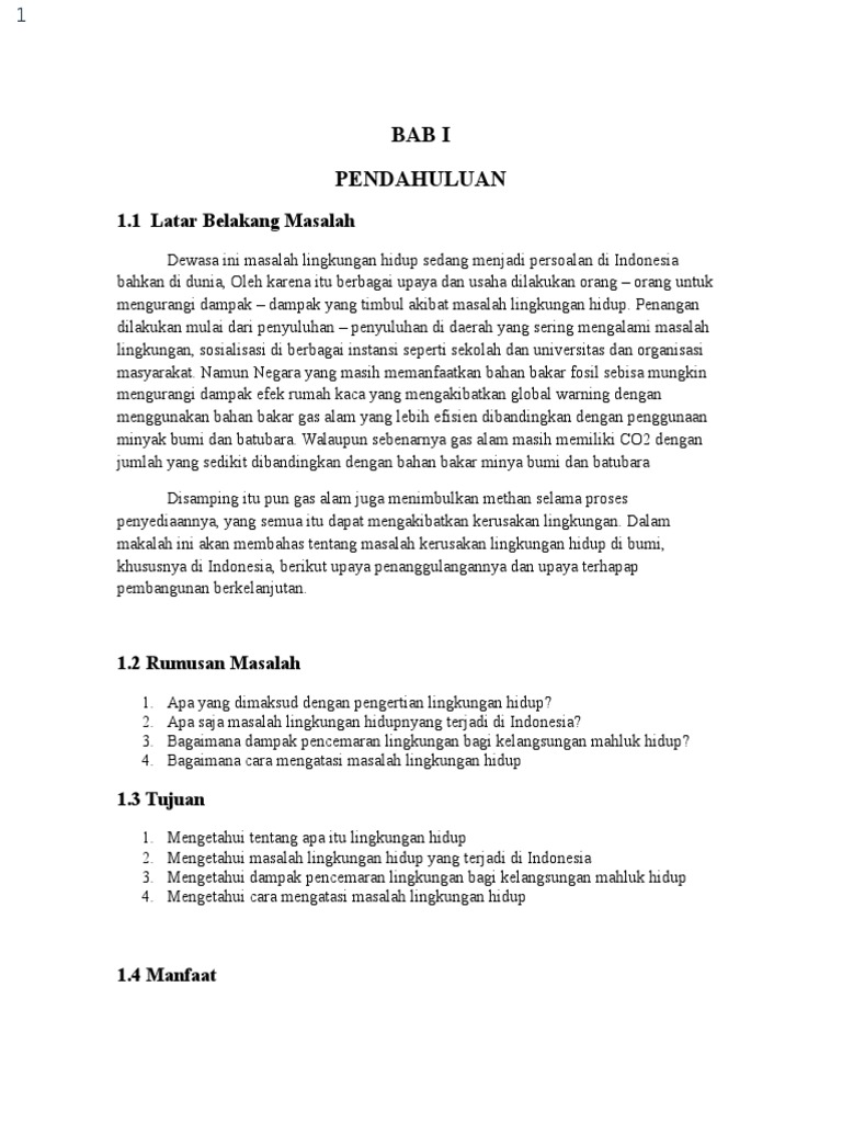 Masalah Masalah Lingkungan