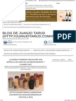 ¿Cuando Podemos Devolver Una Botella de Vino en Un Restaurante y Cuando No - Blog de Juanjo Tarud