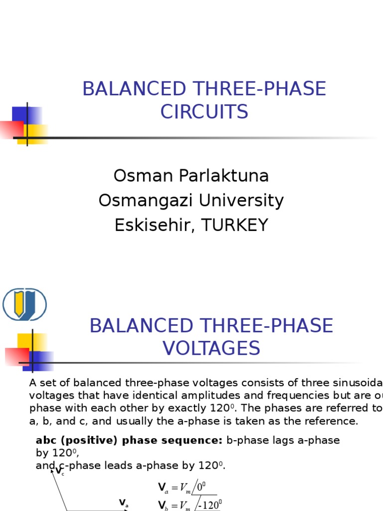 Balanced Three-Phase Circuit Analysis | PDF | Electrical Impedance ...