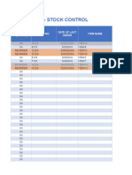 Inventory Stock Control Template 2017