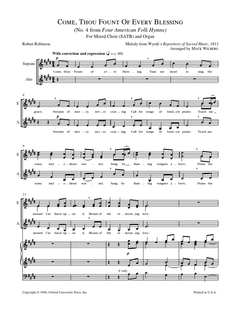 come thou fount.pdf | Music Theory | Musical Compositions