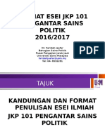 Format Esei JKP101 Sesi 20162017