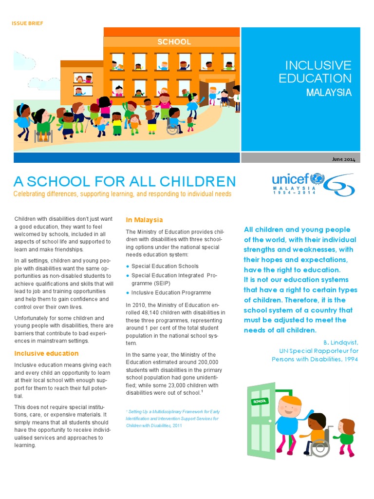 Inclusive Education in Malaysia | PDF | Inclusion (Education) | Special ...