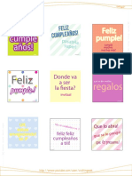 Diseños de Feliz Cumpleaños para Imprmir