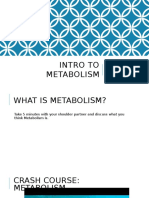 intro to metabolism