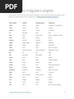 Liste des 200 verbes irréguliers anglais | PDF | Linguistics | Language ...
