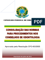 CRO - Consolidação Das Normas para Procedimentos Nos Conselhos