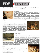 Breve histórico do teatro nas artes