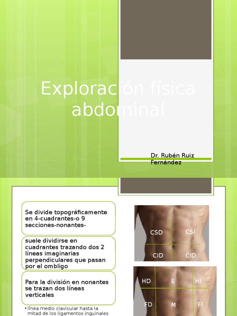 Exploración Física Del Abdomen | PDF | Bazo | Abdomen