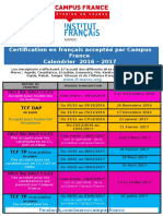 Calendrier Delf Dalf TCF 2016 2017 V 1 17 06 2016 Bis