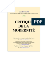 Touraine Critique de La Modernite PDF