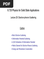 6.730 Physics For Solid State Applications: Lecture 28: Electron-Phonon Scattering