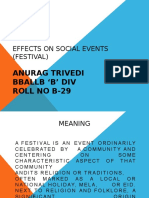Anurag Trivedi Bballb B' Div Roll No B-29: Effects On Social Events (Festival)