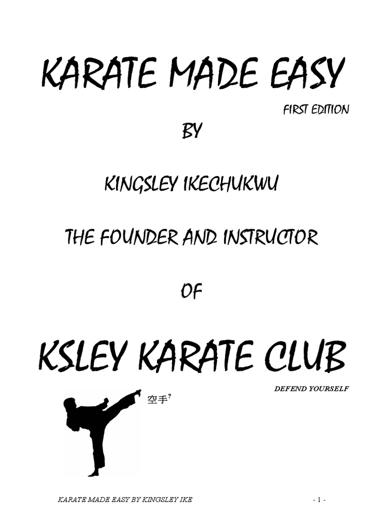 Kingsley Ikechukwu Karate PDF Karate Shotokan