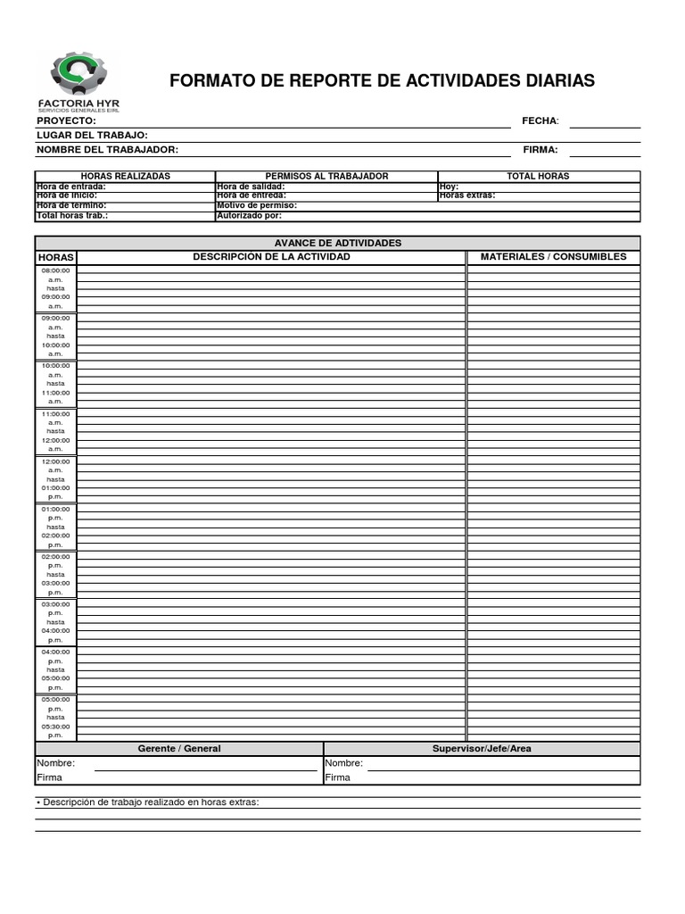 Reporte de Actividades Diarias